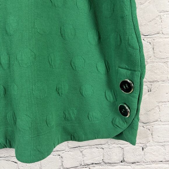Ali Miles Green Textured Tunic Sweater Mock Neck Top Womens Plus 1X Lagenlook - Picture 4 of 10